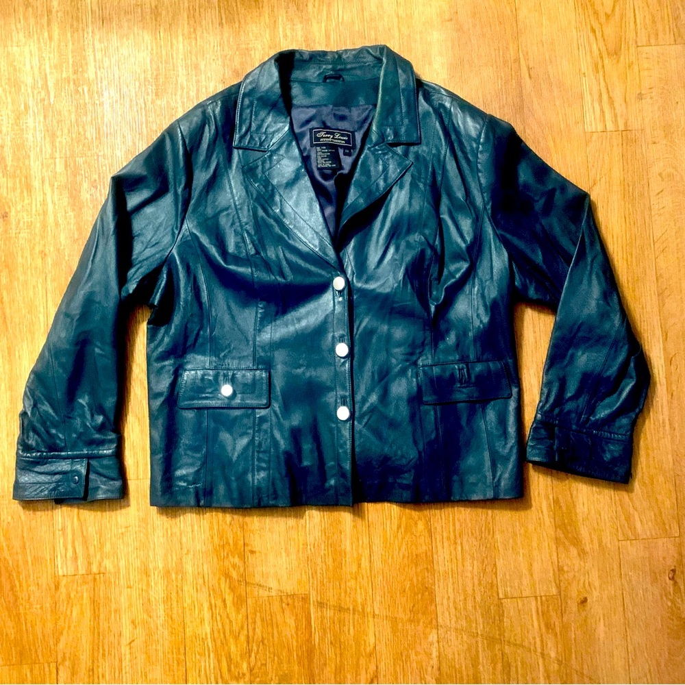 Terry Lewis Classic Luxuries 100% Genuine Leather  Jacket Button Up 3XL